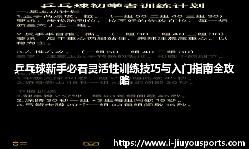乒乓球新手必看灵活性训练技巧与入门指南全攻略